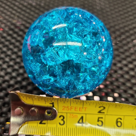 Blue Crackle Sphere - Picture 2 of 4
